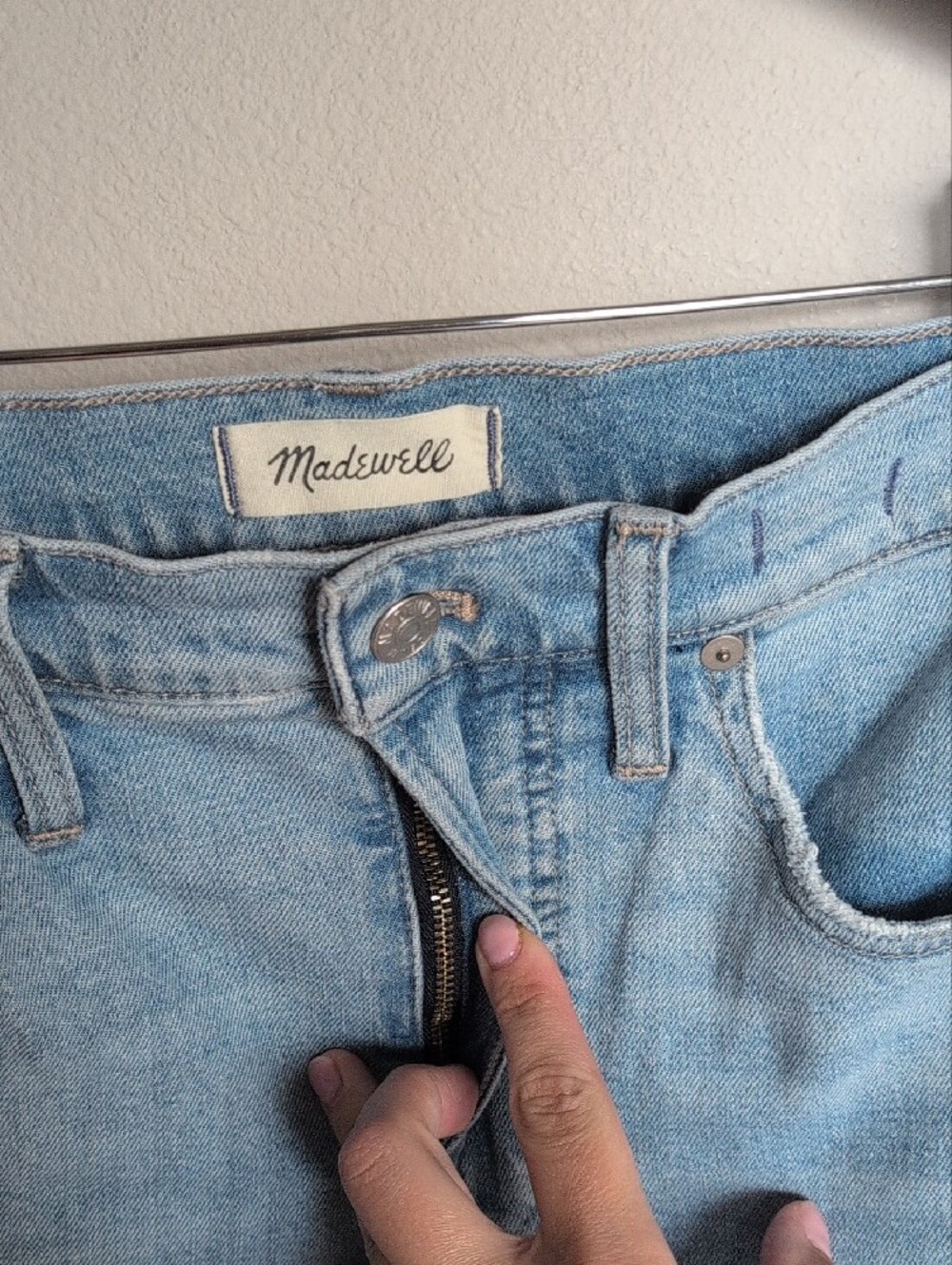 Madewell The Perfect Vintage Jean Light Blue High-Rise Straight Jeans - Picture 6 of 12